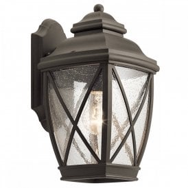 Elstead Kichler Tangier Medium Single Light Outdoor Wall Light in Bronze Finish