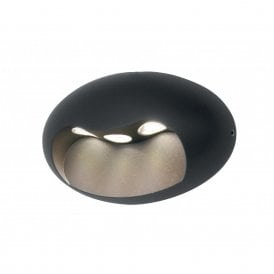 Elstead Lina LED 3 Light Aluminium Wall Fixture in Graphite Grey