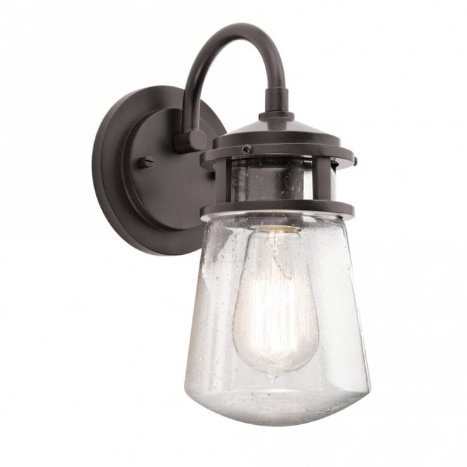 Elstead Lighting Elstead Lyndon Single Light Outdoor Small Wall Lantern in Architectural Bronze Finish