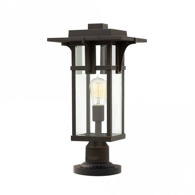 Elstead Lighting Elstead Manhattan Single Light Pedestal Fitting in Oil Rubbed Bronze Finish (Outdoor)
