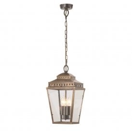 Elstead Mansion House 3 Light Solid Brass Outdoor Pendant with Antique Finish