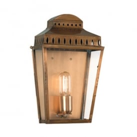 Elstead Mansion House Single Light Solid Brass Outdoor Wall Lantern in an Antique Finish