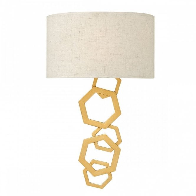 Elstead Lighting Elstead Moxie 2 Light Wall Fitting in Sunset Gold Finish Complete with Shade