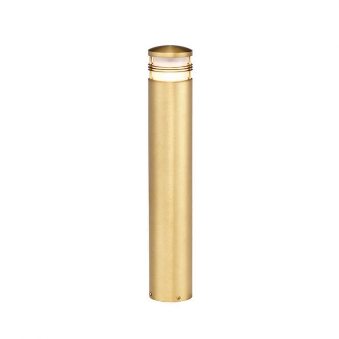 Elstead Lighting Elstead Newbrighton Single Light Large Outdoor Bollard in Antique Brass Finish