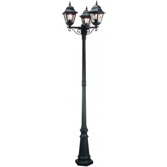 Elstead Lighting Elstead Norfolk 3 Light Lamp Post in Black Finish