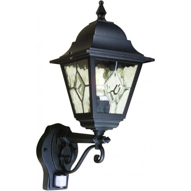 Elstead Lighting Elstead Norfolk Outdoor Wall Light with PIR in Black Finish
