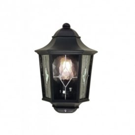Elstead Norfolk Single Light Flush Wall Lantern in Black Finish