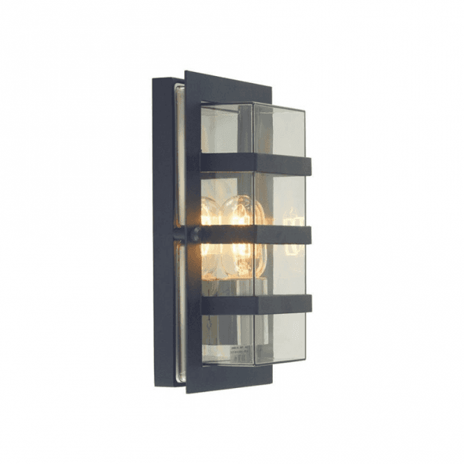 Elstead Lighting Elstead Norlys Boden Single Light Outdoor Wall Fitting in Black Finish with Clear Polycarbonate Diffuser