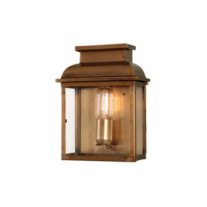 Elstead Lighting Elstead Old Bailey Single Light Solid Brass Outdoor Wall Fitting in Antique Brass Finish