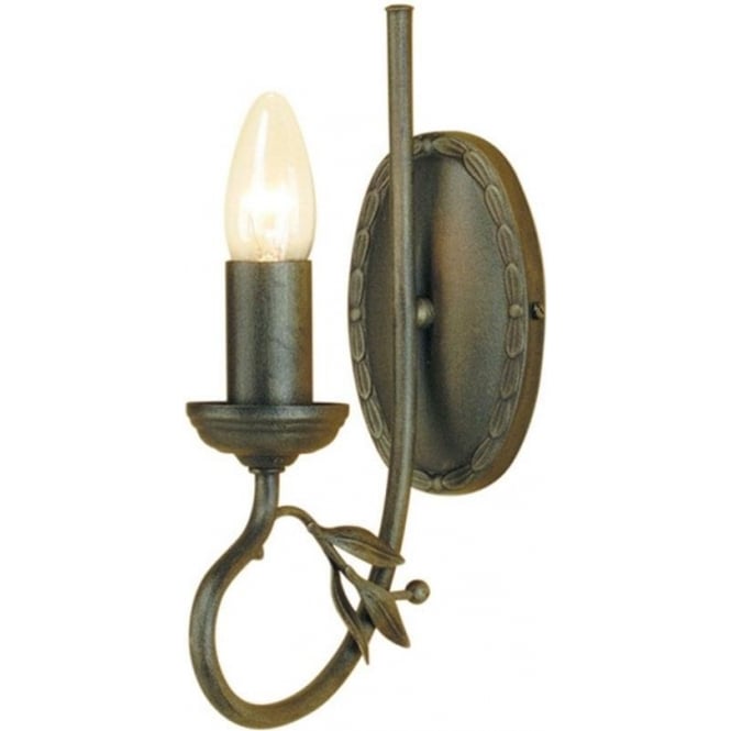 Elstead Lighting Elstead Olivia Single Light Wall Fitting in a Black Gold Finish
