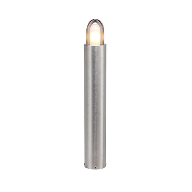 Elstead Lighting Elstead Paignton Single Light Large Bollard in Stainless Steel with Frosted Glass Diffuser