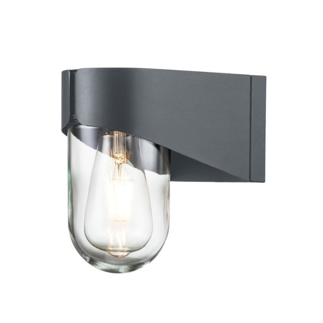 Elstead Lighting Elstead Porto Single Light Outdoor Wall Fitting In Grey Finish