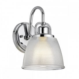 Elstead Quoizel Dublin Single Light Bathroom Wall Fitting in Polished Chrome Finish