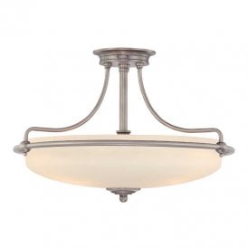 Elstead Quoizel Griffin Large 4 Light Semi-Flush Ceiling Fitting in Antique Nickel