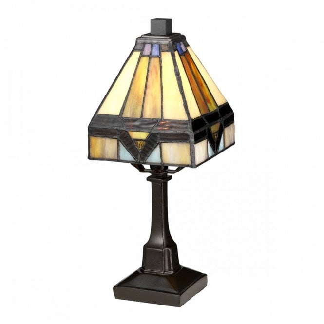 Elstead Lighting Elstead Quoizel Holmes Single Light Tiffany Table Lamp