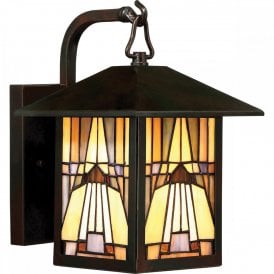 Elstead Quoizel Inglenook Single Light Small Outdoor Wall Lantern in Valiant Bronze Finish