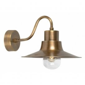 Elstead Sheldon Single Light Solid Brass Outdoor Wall Fitting in a Aged Brass Finish