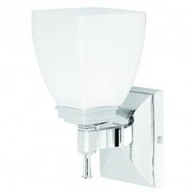 Elstead Shirebrook Bathroom Single Light Wall Fitting in Polished Chrome