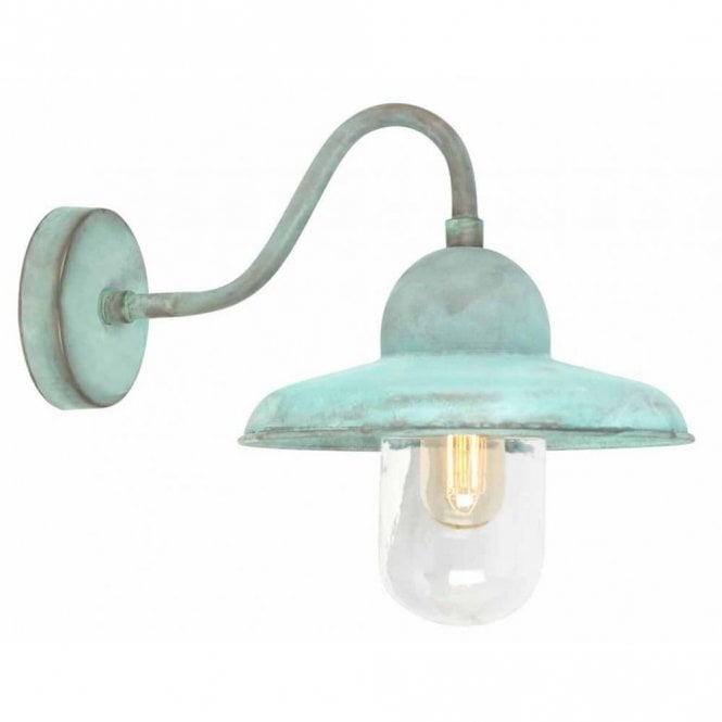 Elstead Lighting Elstead Somerton Single Light Solid Brass Outdoor Wall Fitting in a Verdigris Finish