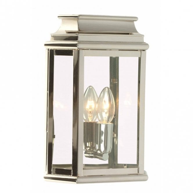 Elstead Lighting Elstead St Martins Single Light Solid Brass Outdoor Lantern in Polished Nickel Finish
