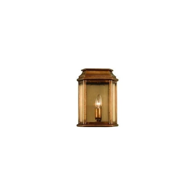 Elstead Lighting Elstead St Martins Single Light Solid Brass Outdoor Wall Lantern in Antique Brass Finish