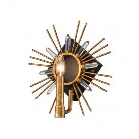 Elstead Sun King Single Light Wall Fitting In Gold Finish
