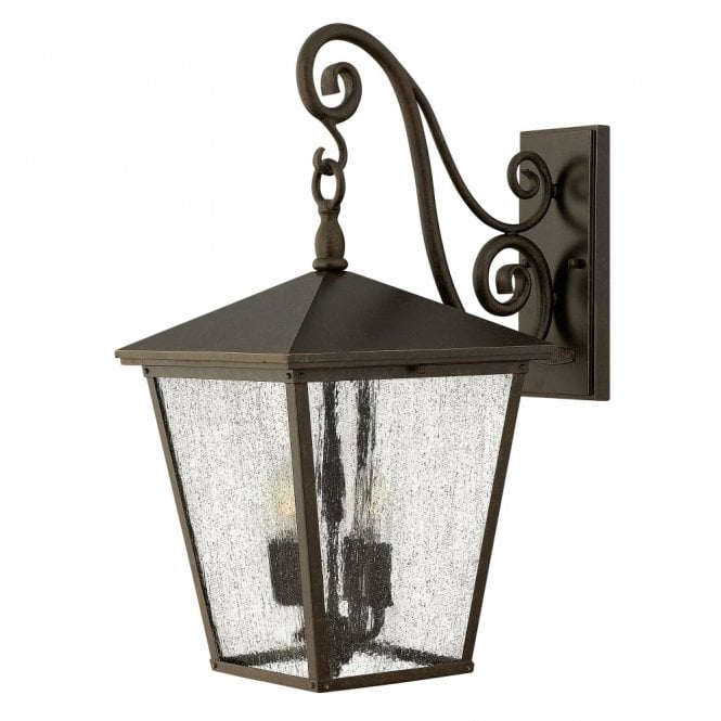 Elstead Lighting Elstead Trellis 4 Light Large Wall Lantern in Regency Bronze Finish and Clear Seedy Panels (Outdoor)