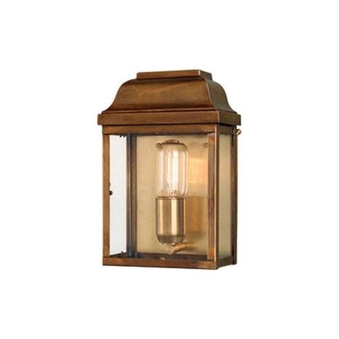 Elstead Lighting Elstead Victoria Single Light Solid Brass Outdoor Wall Lantern in Antique Brass