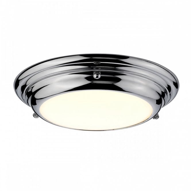 Elstead Lighting Elstead Welland 12w LED Small Flush Ceiling Or Wall Fitting in Polished Chrome Finish