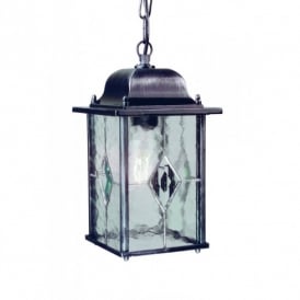 Elstead Wexford Chain Lantern in Black Silver Finish