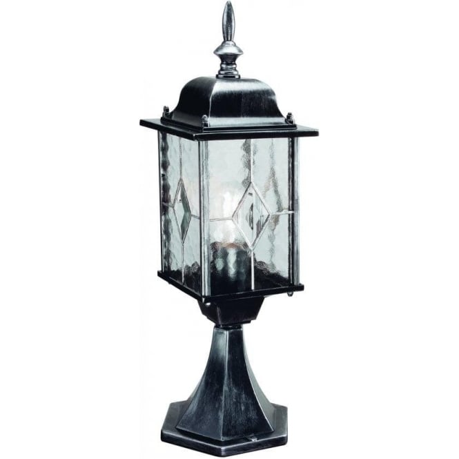 Elstead Lighting Elstead Wexford Pedestal Lantern in Black Silver Finish