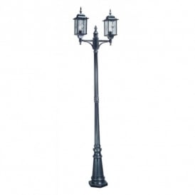 Elstead Wexford Twin Lamp-Post in Black Silver Finish