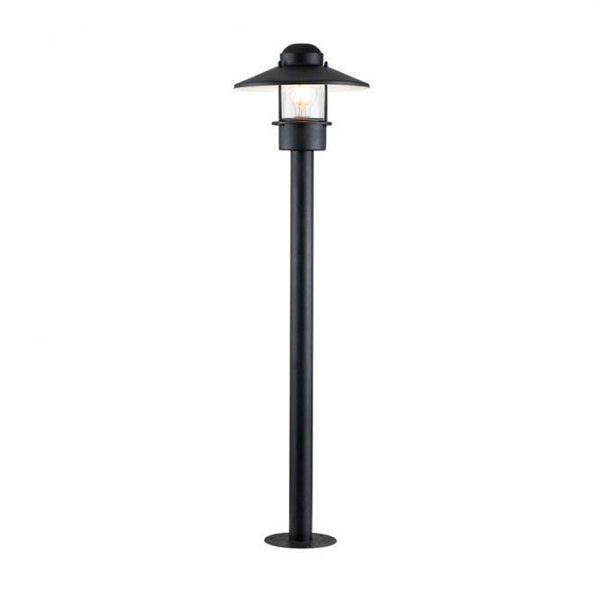 Elstead Lighting Klampenborg Single Light Lamp Post in Black with Clear Glass