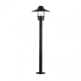 Klampenborg Single Light Lamp Post in Black with Clear Glass