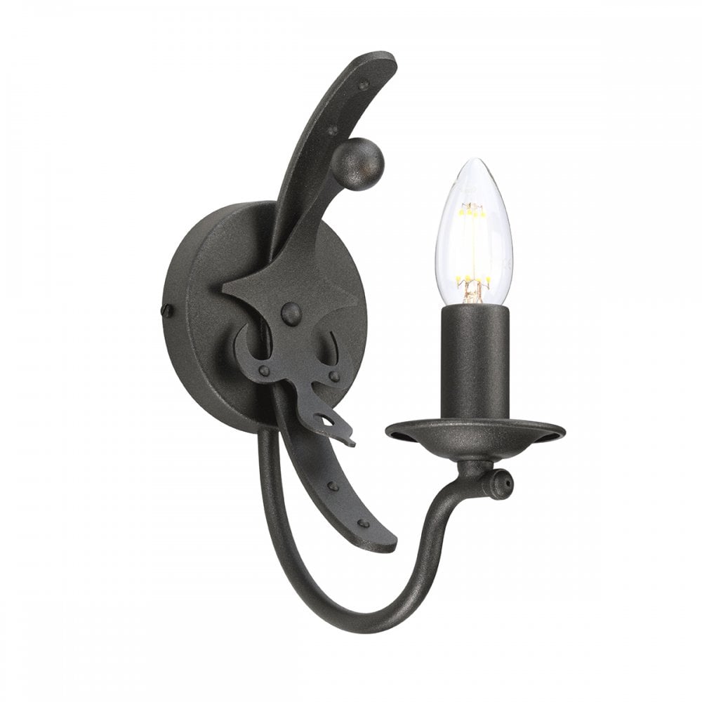 Graphite Light Fitting Elstead Lighting WINDSOR1 GR Windsor Single Light Wall Fitting in ...
