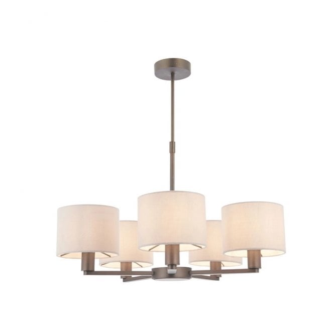 Endon Lighting Endon Daley 5 Arm Ceiling Pendant Light In Antique Bronze Finish