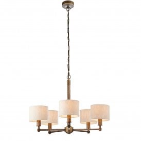 Endon Indara 5 Light Ceiling Fitting with Bronze Finish