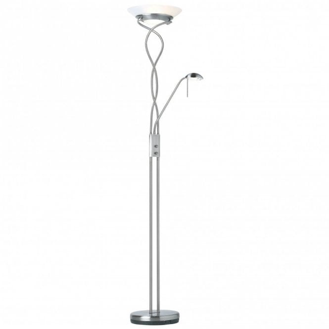 Endon Lighting Endon Monaco Mother and Child Floor Lamp In Satin Chrome Finish