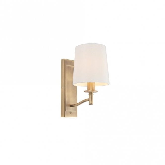 Endon Lighting Endon Ortona Single Light Switched Wall Fitting in Antique Brass Finish