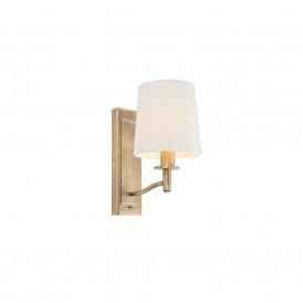 Endon Ortona Single Light Switched Wall Fitting in Antique Brass Finish