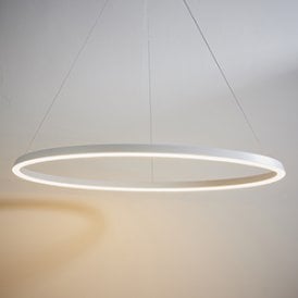 Endon Staten 45w Integrated LED Ceiling Pendant in Matt White Finish