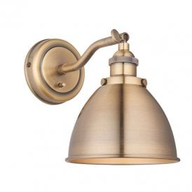 Franklin Single Light Wall Fitting In Antique Brass Finish