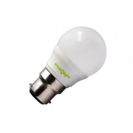 13001 Envirolight 5W Warm White LED Golfball Bulb Bayonet Cap