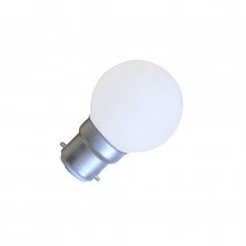 Envirolight 1W White 50lm LED Frosted BC Golf Ball Bulb