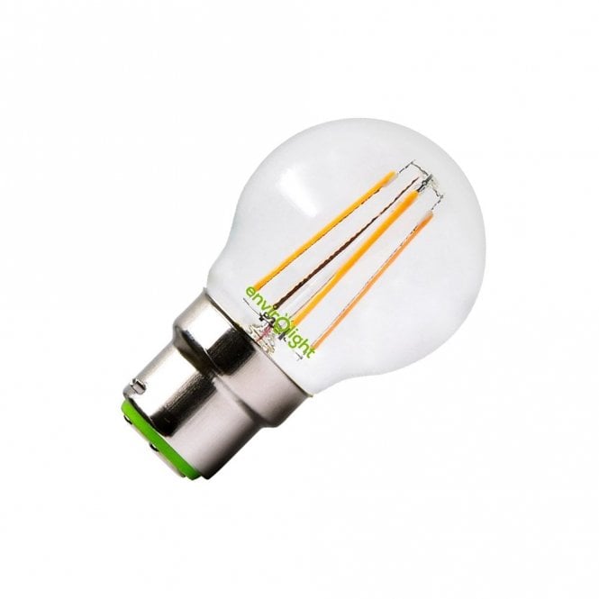 Envirolight Lighting Envirolight 4w Warm White LED Dimmable Bayonet Cap Decorative Filament Golfball Bulb
