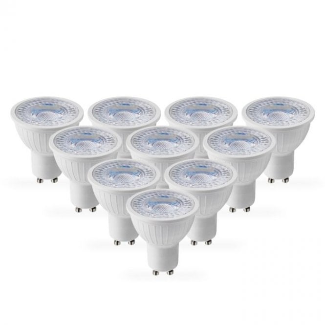 Envirolight Lighting Envirolight 5W Cool White Dimmable LED GU10 Bulb - Pack of 10 - Flood Beam