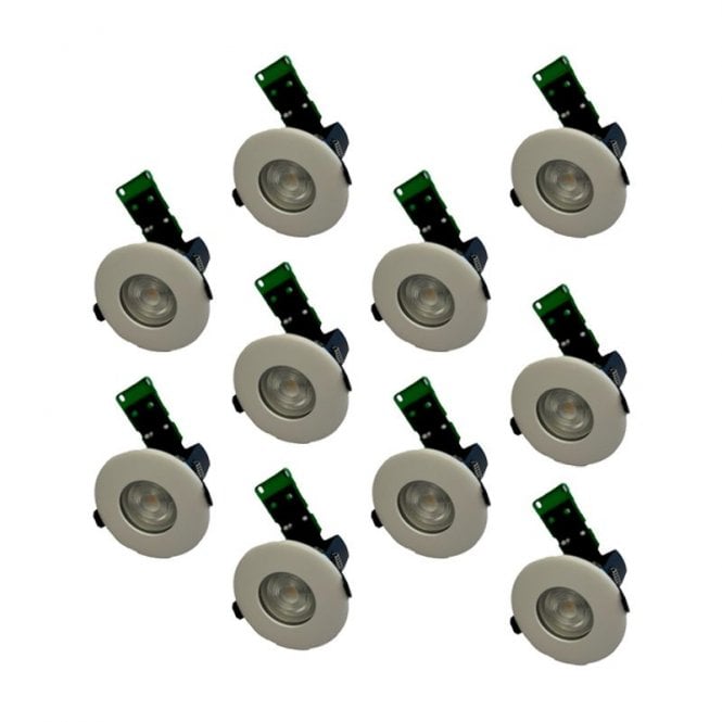 Envirolight Lighting Envirolight Eco IP65 Fire Rated Fixed Downlight - Pack of 10 - Matt White