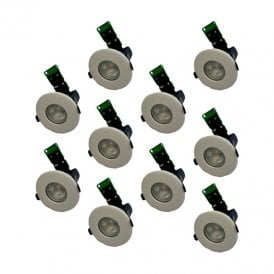 Envirolight Eco IP65 Fire Rated Fixed Downlight - Pack of 10 - Matt White