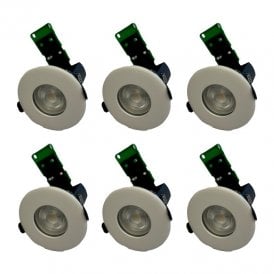 Envirolight Eco IP65 Fire Rated Fixed Downlight - Pack of 6 - Matt White