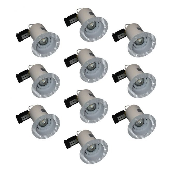 Envirolight Lighting Envirolight Plaster-In Fire-Rated IP65 Fixed Downlight - Pack of 10